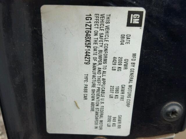 1G1ZT648X5F144279 - 2005 CHEVROLET MALIBU MAX 蓝色 照片 10