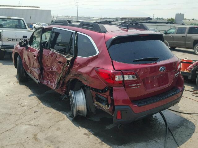 4S4BSENC5J3286183 - 2018 SUBARU OUTBACK 3. BURGUNDY photo 3