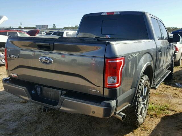 1FTEW1CF9FKD25981 - 2015 FORD F150 GRAY photo 4