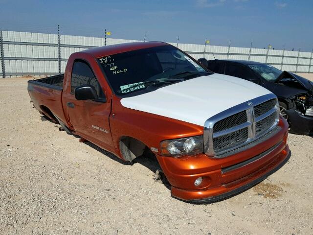 1D7HA16D75J586137 - 2005 DODGE RAM 1500 S ORANGE photo 1