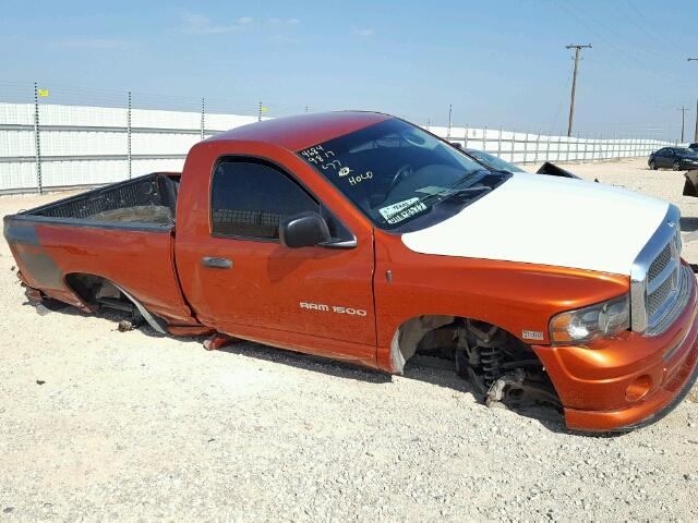 1D7HA16D75J586137 - 2005 DODGE RAM 1500 S ORANGE photo 9