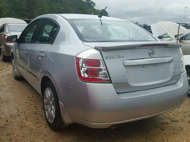 3N1AB6AP0CL732913 - 2012 NISSAN SENTRA SILVER photo 3