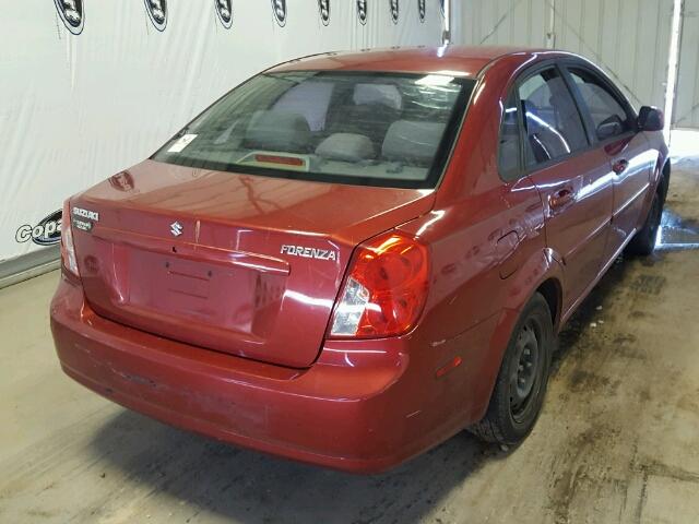 KL5JD56Z08K796878 - 2008 SUZUKI FORENZA BA RED photo 4