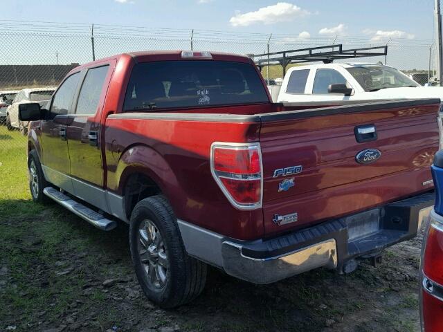 1FTFW1CF1DKE21766 - 2013 FORD F150 RED photo 3