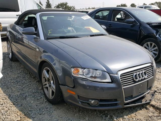 WAUAF48H57K025086 - 2007 AUDI A4 2.0T CA GRAY photo 1