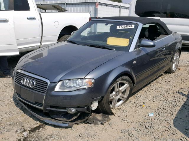 WAUAF48H57K025086 - 2007 AUDI A4 2.0T CA GRAY photo 2