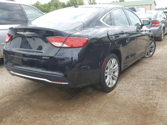 1C3CCCAB1FN527146 - 2015 CHRYSLER 200 LIMITE BLACK photo 4