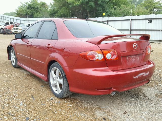 1YVFP80D445N48643 - 2004 MAZDA 6 S RED photo 3