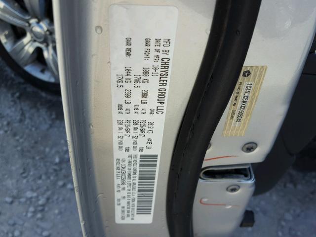 1C4NJCBAXCD505048 - 2012 JEEP COMPASS SP SILVER photo 10