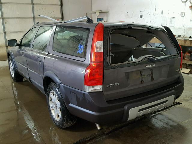 YV1SZ592X51193172 - 2005 VOLVO XC70 GRAY photo 3