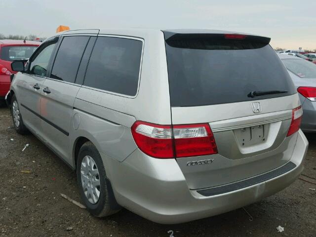 5FNRL38267B032033 - 2007 HONDA ODYSSEY LX SILVER photo 3