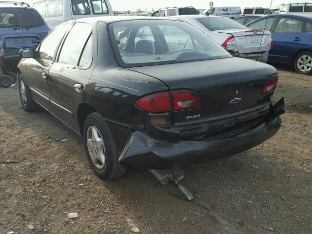 1G1JC524X17135612 - 2001 CHEVROLET CAVALIER BLACK photo 3