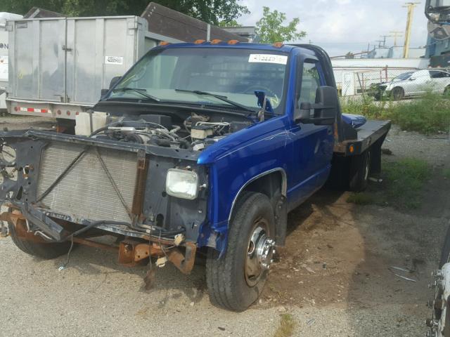 1GDJC34R4YF428101 - 2000 GMC SIERRA C35 BLUE photo 2