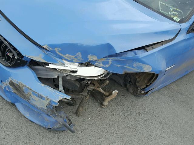 WBS3C9C52FP804437 - 2015 BMW M3 BLUE photo 9