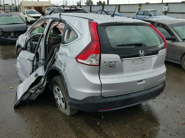 2HKRM4H30DH677933 - 2013 HONDA CR-V LX SILVER photo 3