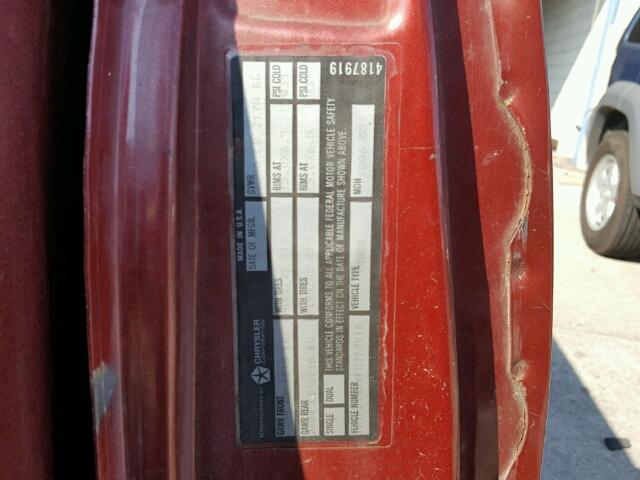 1B7FD14H4FS717910 - 1985 DODGE D-SERIES RED photo 10