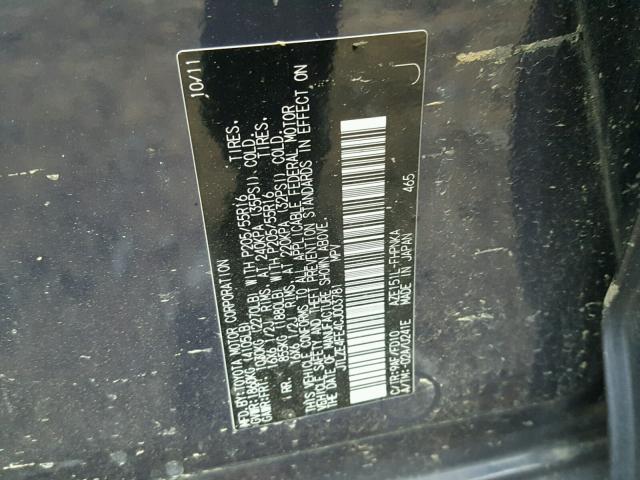 JTLZE4FE4CJ003781 - 2012 TOYOTA SCION XB Lila Foto 10