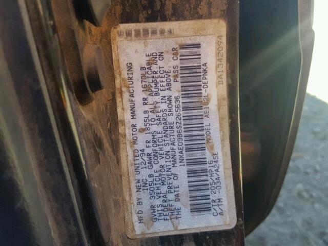 1NXAE09B6SZ265636 - 1995 TOYOTA COROLLA LE 黑色 照片 10