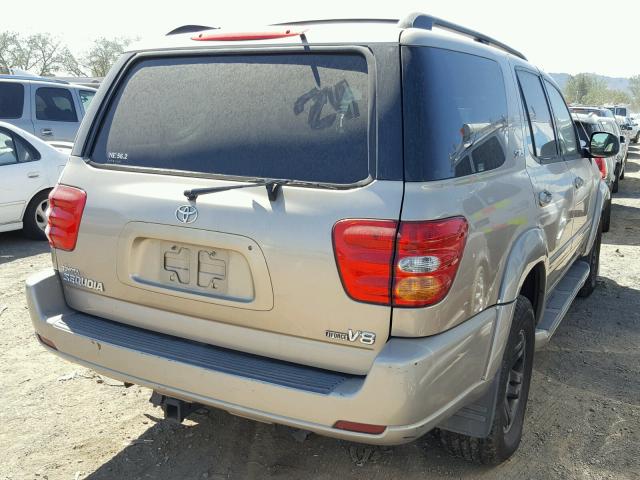 5TDZT34A44S215208 - 2004 TOYOTA SEQUOIA SR BEIGE photo 4