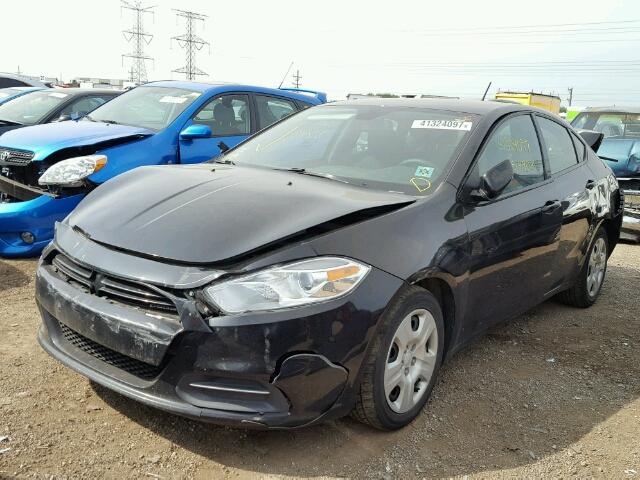 1C3CDFAA0FD368874 - 2015 DODGE DART SE BLACK photo 2