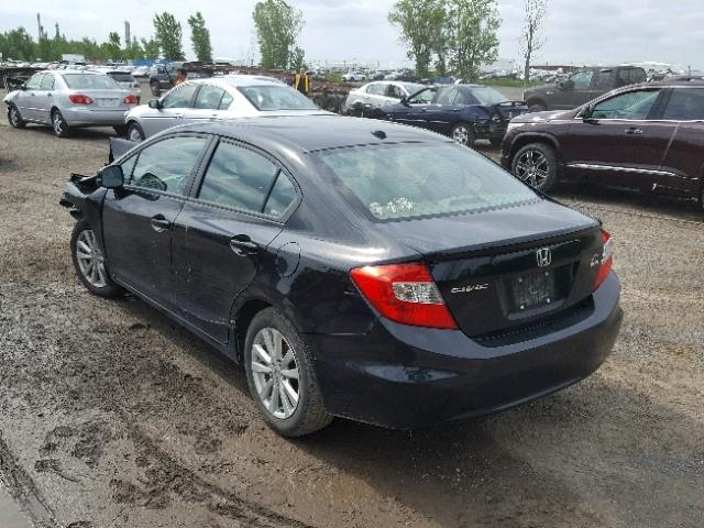 2HGFB2F92CH118199 - 2012 HONDA CIVIC EXL 黑色 照片 3