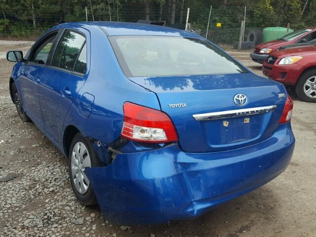 JTDBT903891333231 - 2009 TOYOTA YARIS BLUE photo 3