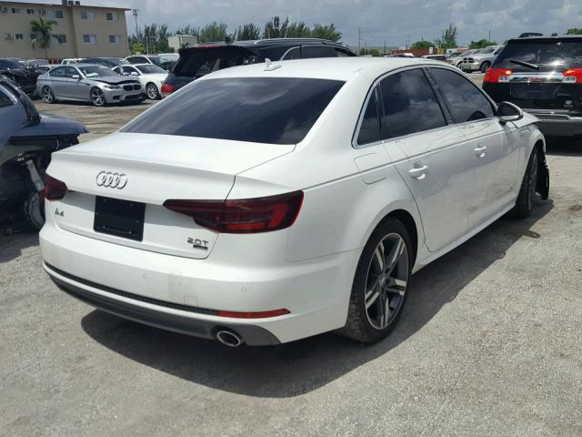 WAULMAF40JA102005 - 2018 AUDI A4 ULTRA P WHITE photo 4