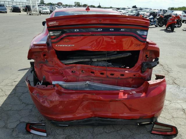 2C3CDXCT7FH777865 - 2015 DODGE CHARGER R/ RED photo 9