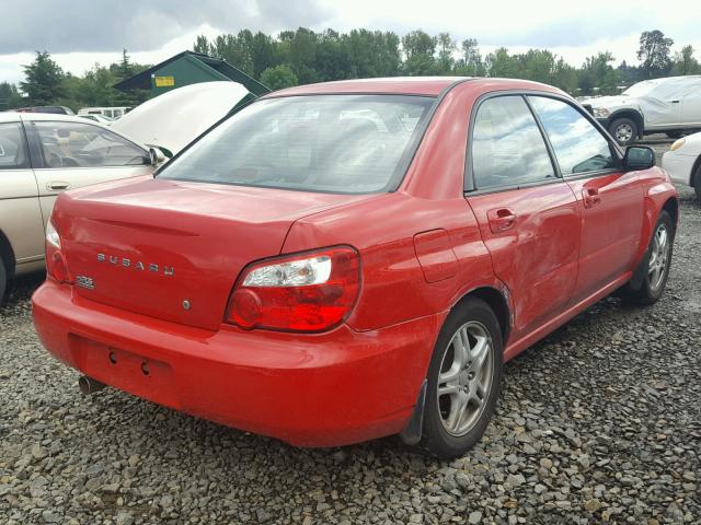 JF1GD67515H505969 - 2005 SUBARU IMPREZA RS RED photo 4