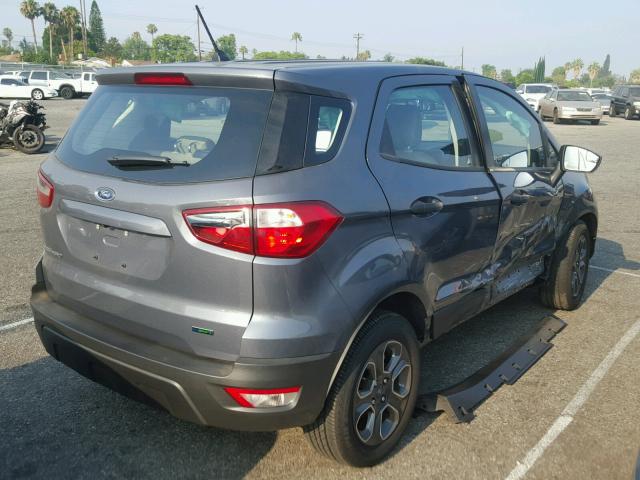 MAJ3P1RE6JC197758 - 2018 FORD ECOSPORT S GRAY photo 4