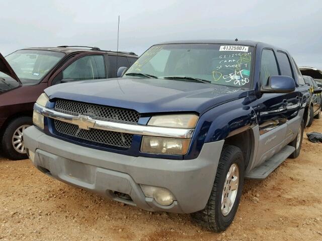 3GNEC13T42G204525 - 2002 CHEVROLET AVALANCHE BLUE photo 2