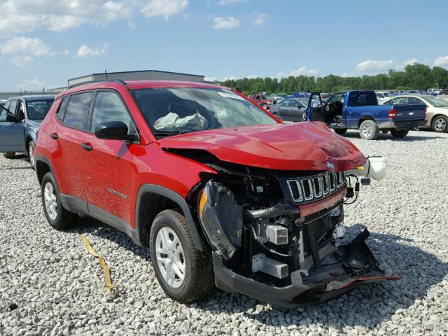3C4NJDAB3JT146312 - 2018 JEEP COMPASS SP RED photo 1