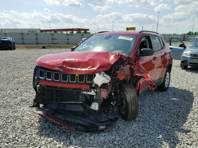 3C4NJDAB3JT146312 - 2018 JEEP COMPASS SP RED photo 2