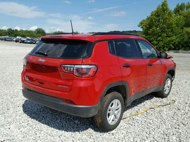 3C4NJDAB3JT146312 - 2018 JEEP COMPASS SP RED photo 4