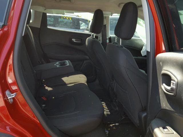 3C4NJDAB3JT146312 - 2018 JEEP COMPASS SP RED photo 6