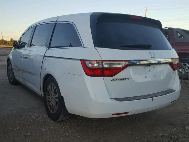 5FNRL5H63BB100117 - 2011 HONDA ODYSSEY EX WHITE photo 3