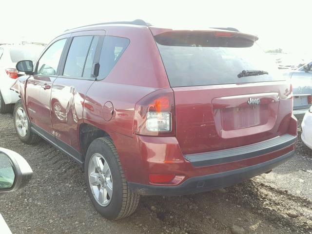 1C4NJCBA8ED545373 - 2014 JEEP COMPASS SP MAROON photo 3