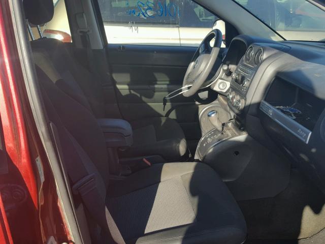 1C4NJCBA8ED545373 - 2014 JEEP COMPASS SP MAROON photo 5