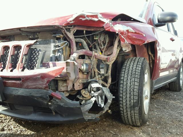 1C4NJCBA8ED545373 - 2014 JEEP COMPASS SP MAROON photo 9