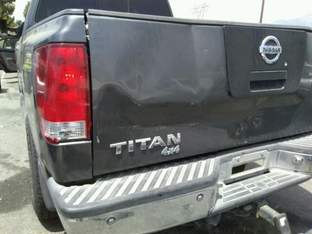 1N6AA06B76N500904 - 2006 NISSAN TITAN XE GRAY photo 9