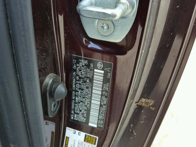 JTKJF5C74D3049157 - 2013 TOYOTA SCION TC 紫色 照片 10