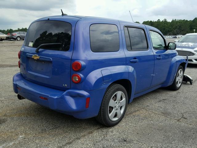 3GNDA13D28S607208 - 2008 CHEVROLET HHR LS BLUE photo 4
