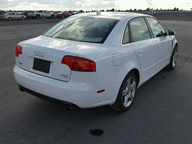 WAUDF78E57A092197 - 2007 AUDI A4 WHITE photo 4