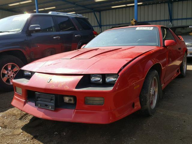 1G1FP2383ML165573 - 1991 CHEVROLET CAMARO Z28 RED photo 2