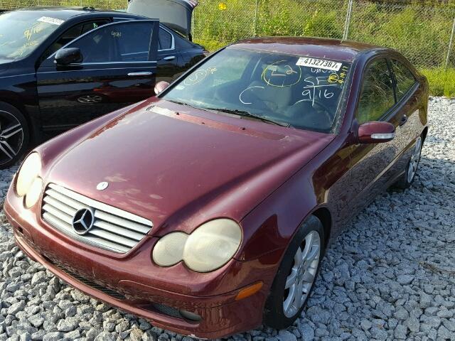 WDBRN40J43A496426 - 2003 MERCEDES-BENZ C 230K SPO BURGUNDY photo 2