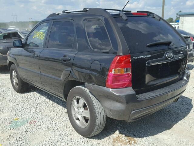 KNDJF724277355877 - 2007 KIA SPORTAGE L BLACK photo 3