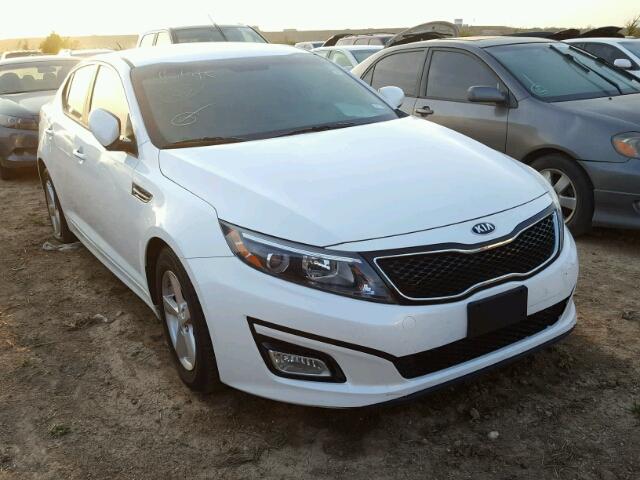 KNAGM4A73F5652724 - 2015 KIA OPTIMA LX WHITE photo 1