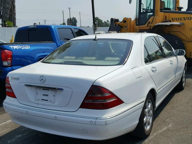 WDBNG75JXYA041008 - 2000 MERCEDES-BENZ S 500 WHITE photo 4