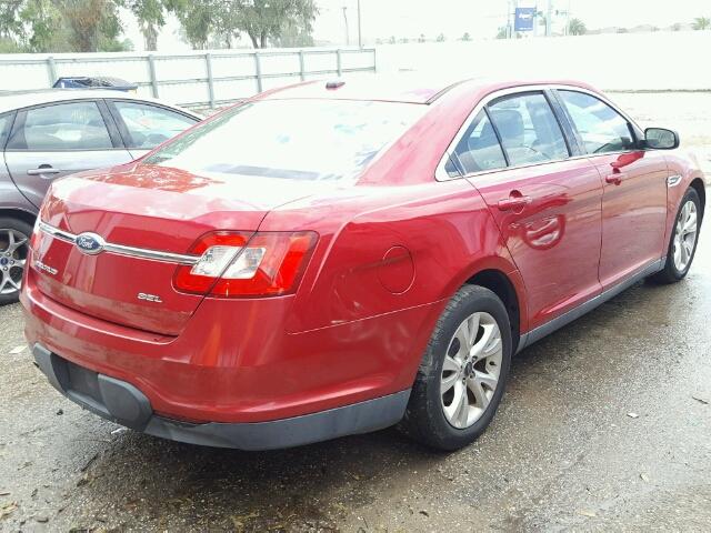 1FAHP2EW6AG159787 - 2010 FORD TAURUS RED photo 4