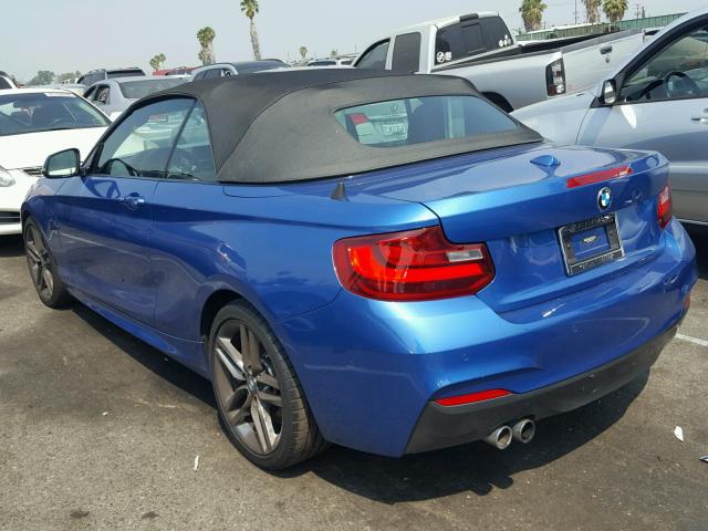 WBA2K9C56HV646718 - 2017 BMW 230I BLUE photo 3